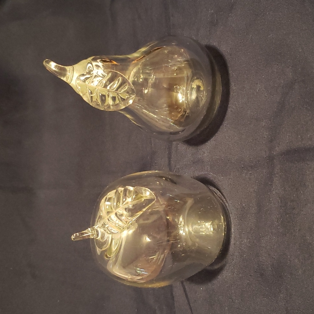 Princess house hand-blown apple and pear